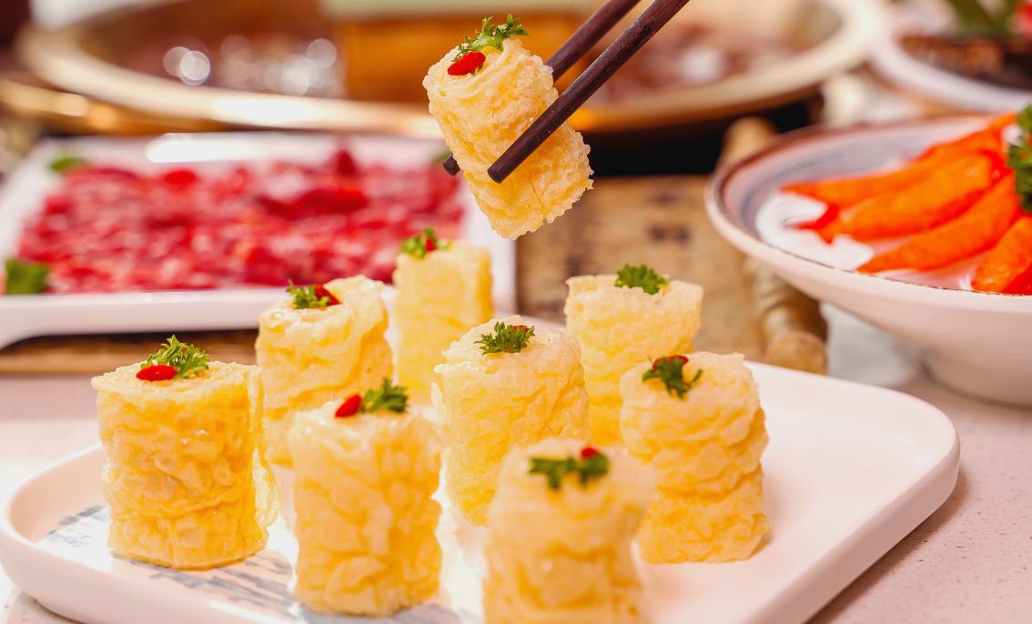 正宗重慶火鍋店，必備的五道素菜品，第一道就是必備！